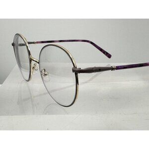 MSY 3303 Gold Purple Tortoise Round Eyeglasses 50-18-140 C5 (LE-5)